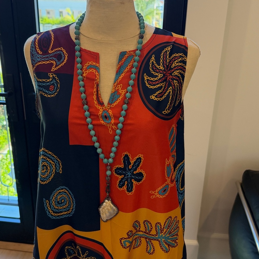 Colorful Geometric Maxi Dress - Picture 3 of 4